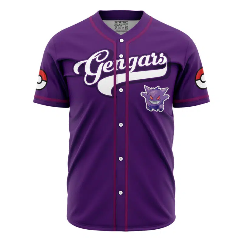 Gengars Pokemon Baseball Jersey