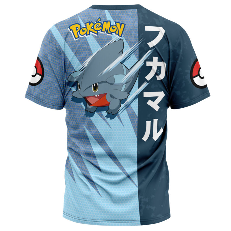 Gible Attack Pokemon T-Shirt - Image 2