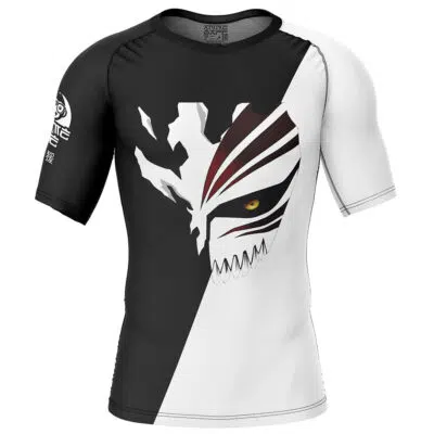 Ichigo Hollow Mask Bleach Short Sleeve Rash Guard Compression Shirt