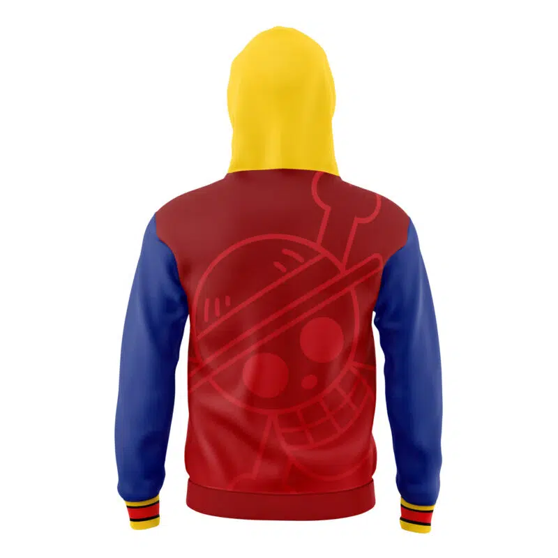 Luffy Straw Hat One Piece Masked Hoodie - Image 2