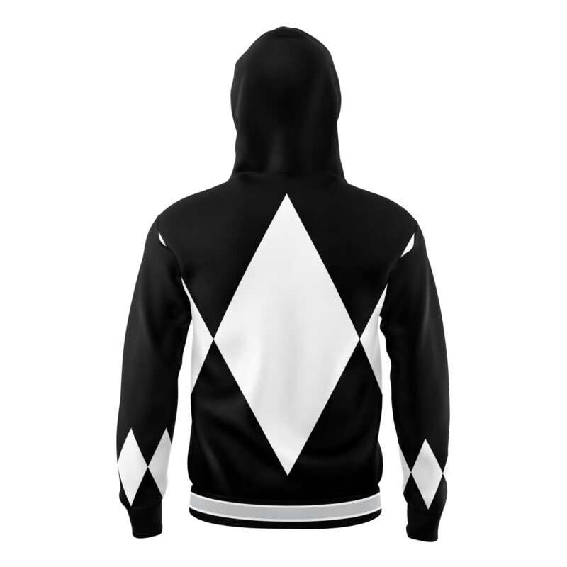 Black Ranger Mighty Morphin Power Rangers Masked Hoodie - Image 2