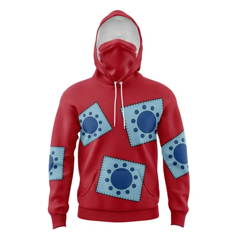 Luffy Straw Hat One Piece Masked Hoodie