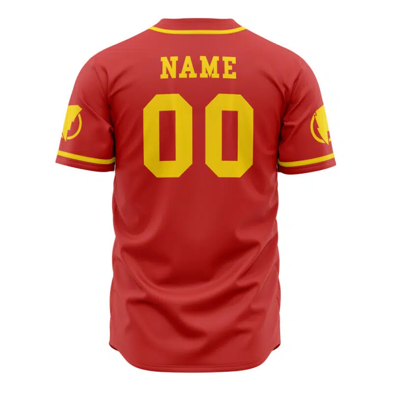 Personalized Angel Grove High School Power Rangers Baseball Jersey - Image 3