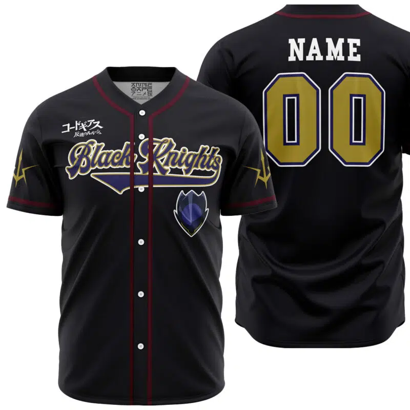 Personalized Black Knights Zero Code Geass Baseball Jersey