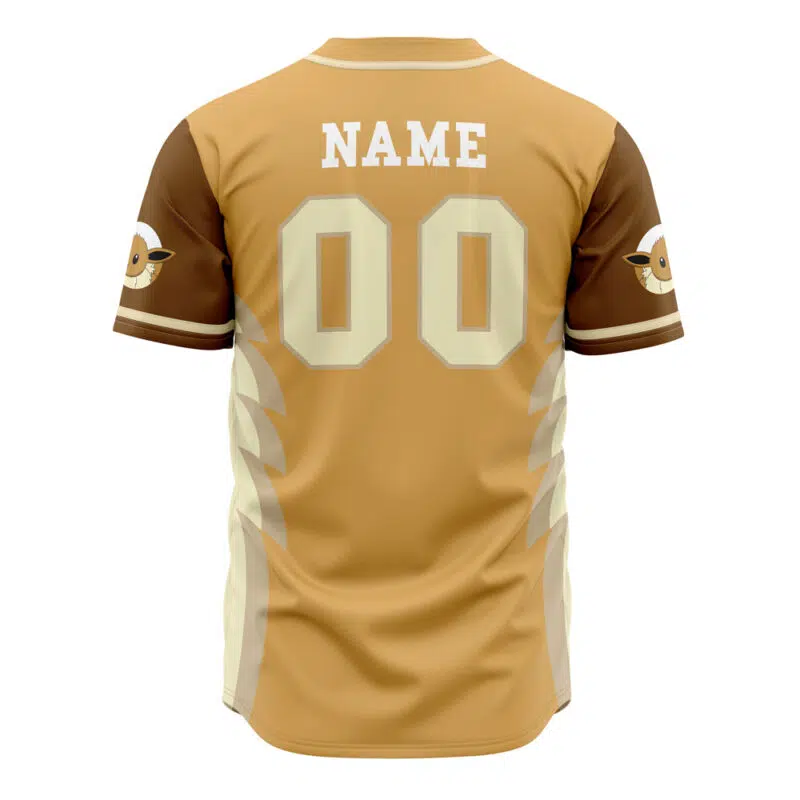 Personalized Eevee Eeveelution Pokemon Baseball Jersey - Image 3