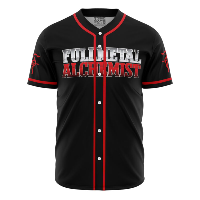 Personalized Elric Fullmetal Alchemist Baseball Jersey - Image 2