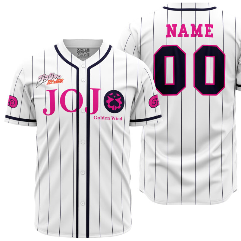Personalized Giorno Giovanna Golden Wind Jojo’s Bizarre Adventure Baseball Jersey