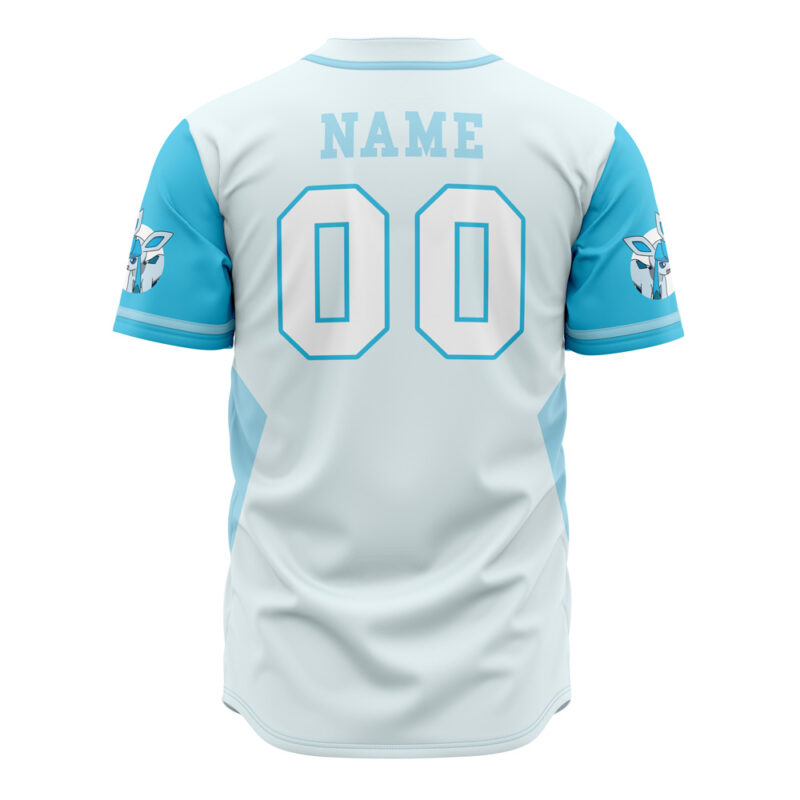 Personalized Glaceon Eeveelution Pokemon Baseball Jersey - Image 3
