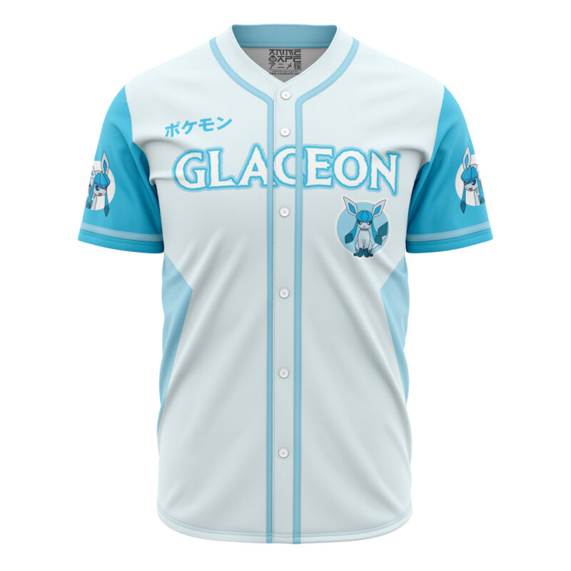 Personalized Glaceon Eeveelution Pokemon Baseball Jersey - Image 2