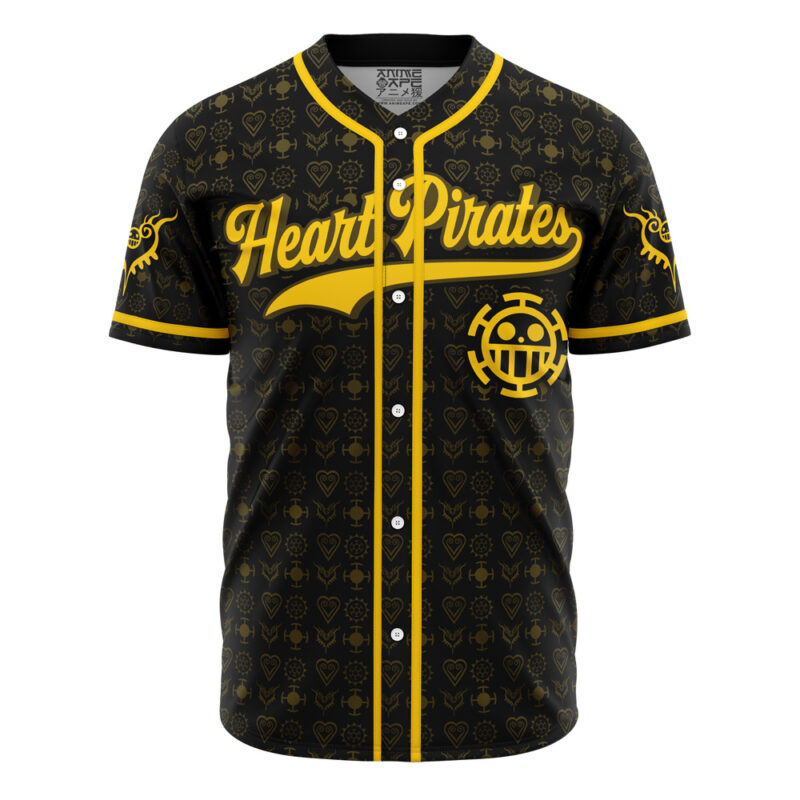 Personalized Heart Pirates Law V1 One Piece Baseball Jersey - Image 2