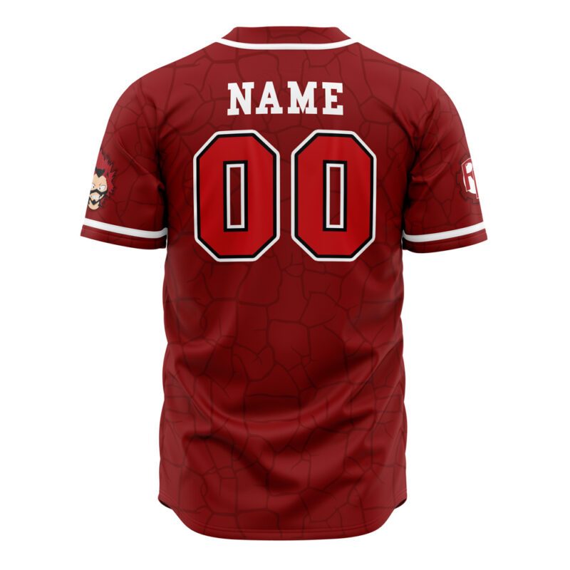 Personalized Kirishima Red Riot My Hero Academia Baseball Jersey - Image 3