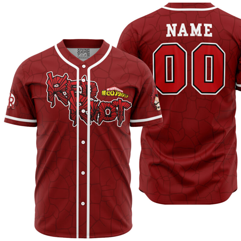Personalized Kirishima Red Riot My Hero Academia Baseball Jersey