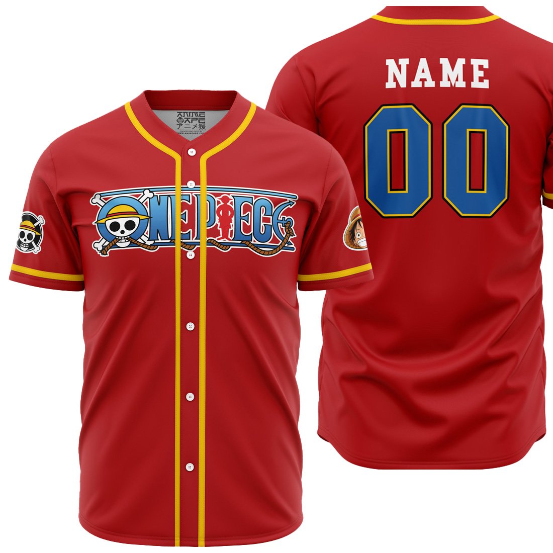 Luffy One Piece Baseball Jersey - Anime Ape