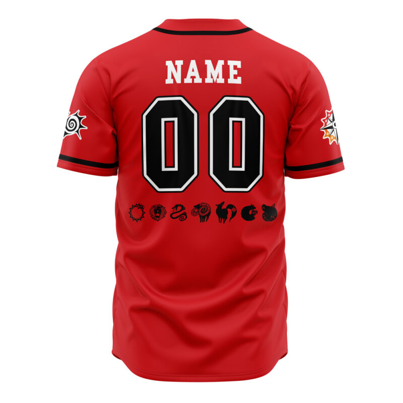 Personalized Meliodas Seven Deadly Sins Baseball Jersey - Image 3
