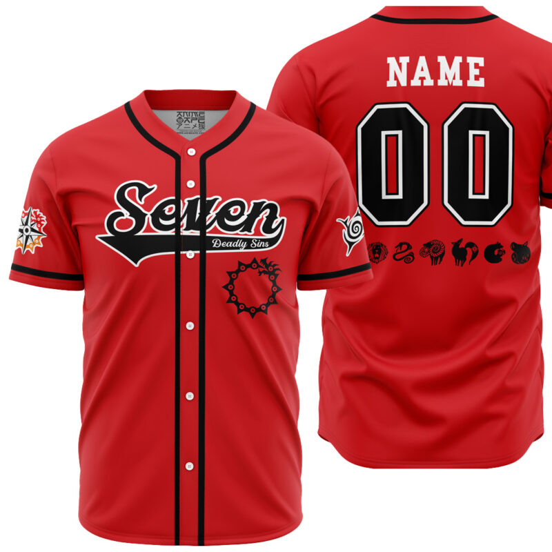 Personalized Meliodas Seven Deadly Sins Baseball Jersey