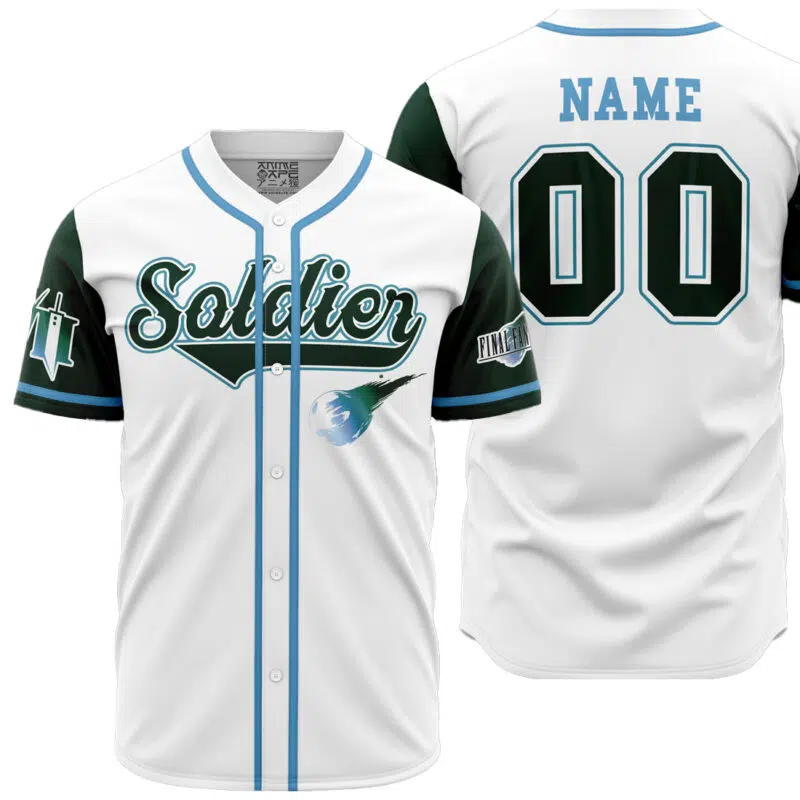 Personalized Soldier Final Fantasy 7 Baseball Jersey