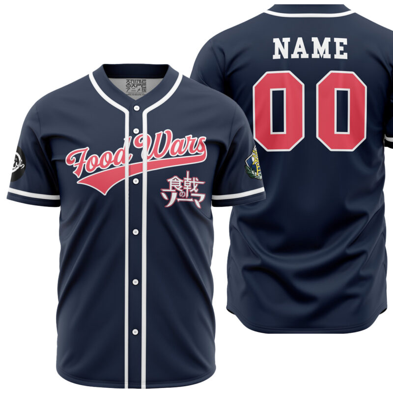 Personalized Sōma Yukihira Food Wars Baseball Jersey
