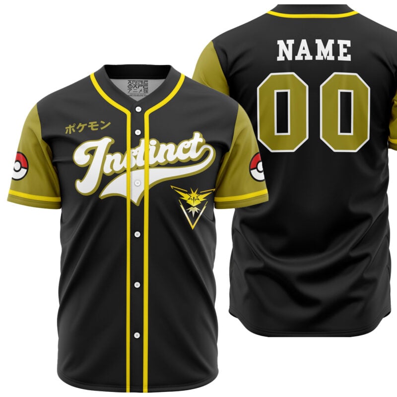 Personalized Team Instinct Pokemon Baseball Jersey