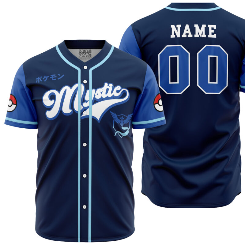 Personalized Team Mystic Pokemon Baseball Jersey