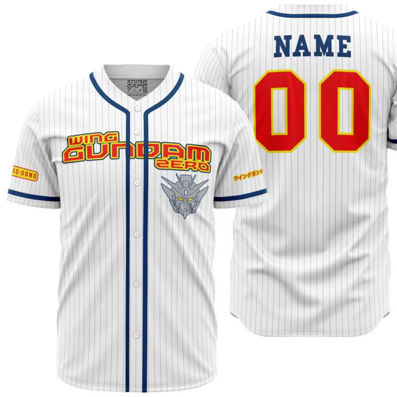 Personalized Wing Zero Gundam Baseball Jersey