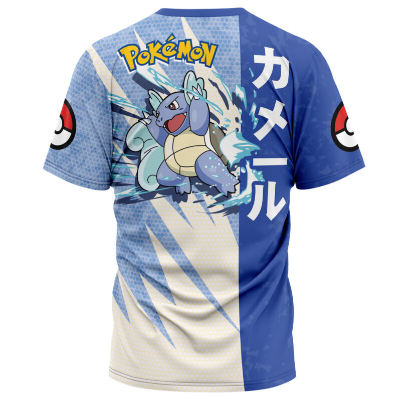 Wartortle Attack Pokemon T-Shirt - Image 2