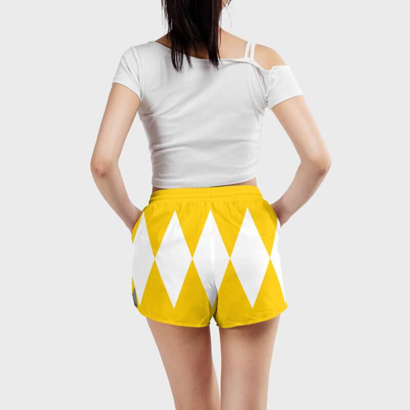 Yellow Ranger Mighty Morphin Power Rangers Women's Board Shorts - Image 4