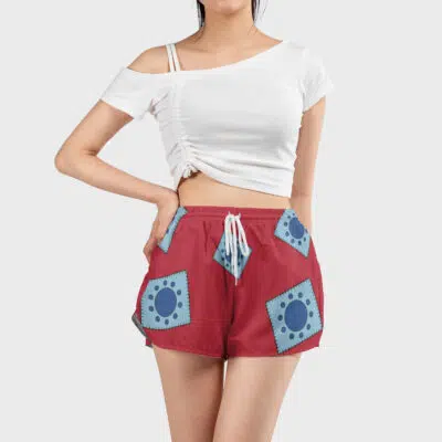 【PORTERNA】Hey Round Short One Piece Nico Robin Straw Hat One Piece 2-in-1 Performance Shorts