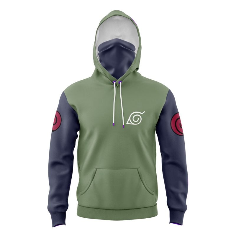 Konoha Jonin Naruto Masked Hoodie