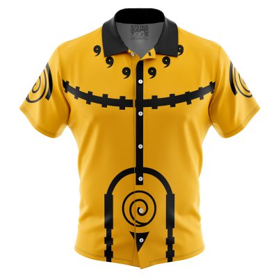 Nine-Tails Chakra Mode Naruto Button Up Hawaiian Shirt