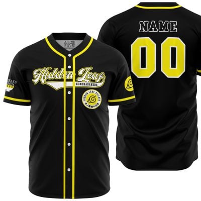 Personalized Shippuden Hidden Leaf Uzumaki Naruto Baseball Jersey