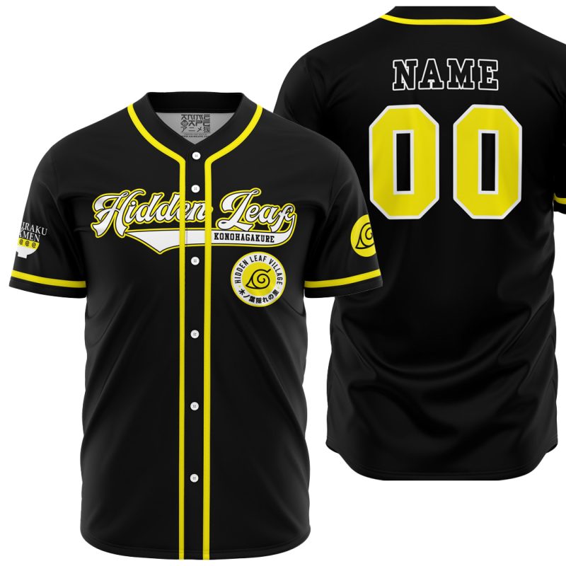 Personalized Shippuden Hidden Leaf Uzumaki Naruto Baseball Jersey