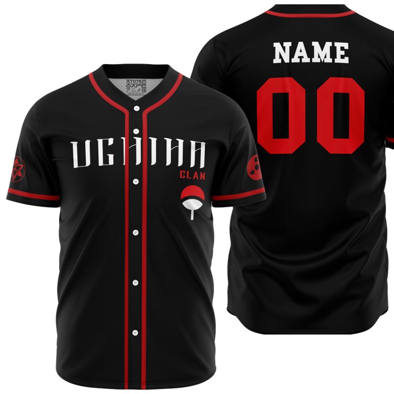 Personalized Sasuke Uchiha Naruto Baseball Jersey