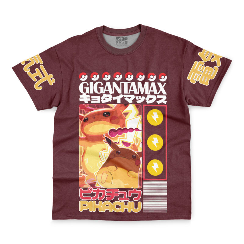 Gigantamax Pikachu Pokemon Streetwear T-Shirt - Image 2