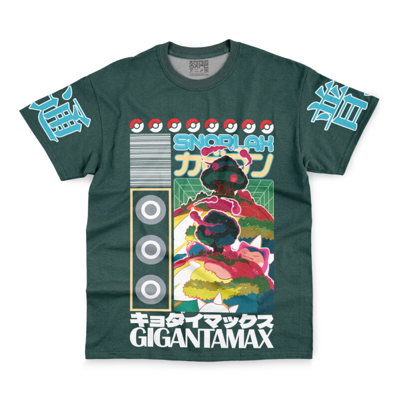 Gigantamax Snorlax Pokemon Streetwear T-Shirt - Image 2