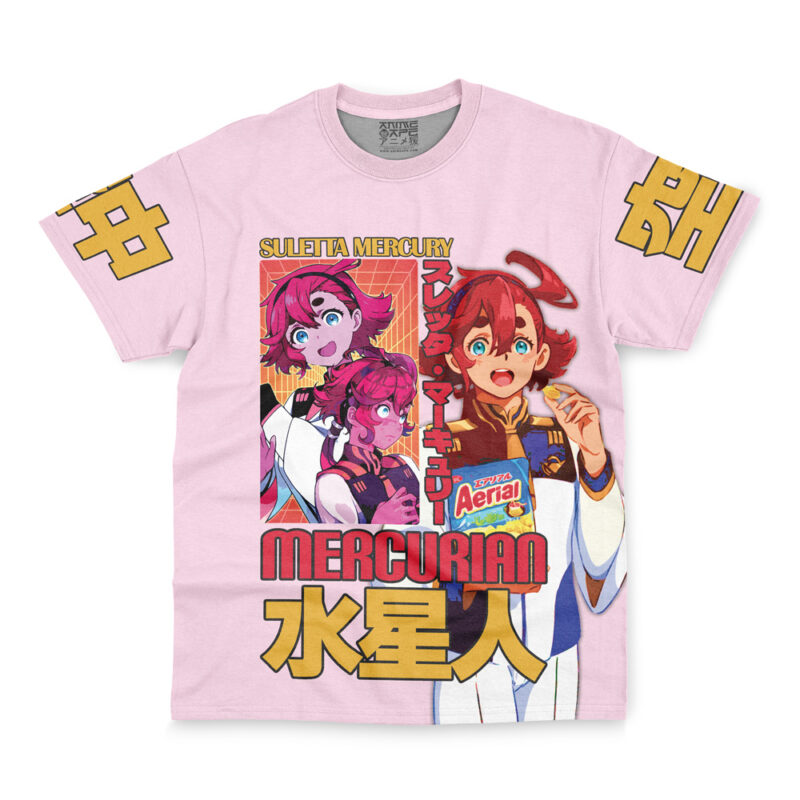 Suletta Mercury Gundam Witch from Mercury Streetwear T-Shirt - Image 2