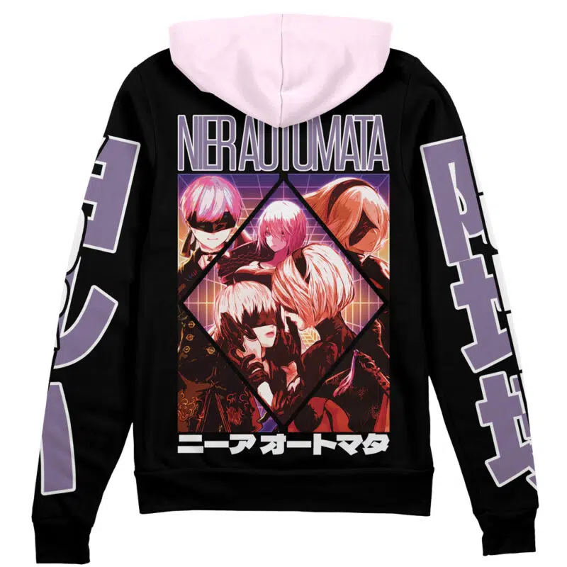 Yorha Units Nier Automata Streetwear Zip Hoodie Jacket