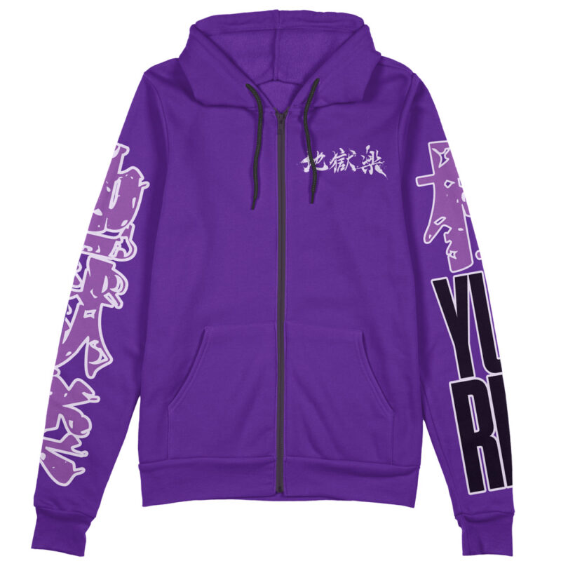Yuzuriha Hell’s Paradise Streetwear Zip Hoodie Jacket - Image 2