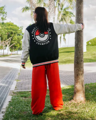 Poke League Champion Pokemon Varsity Jacket