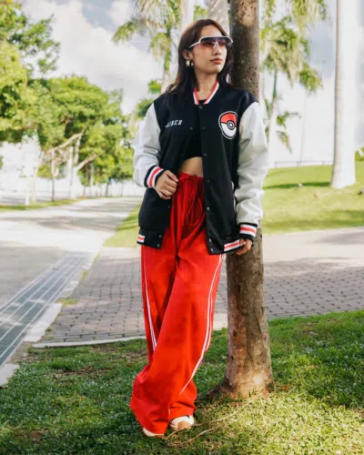 Poke League Champion Pokemon Varsity Jacket