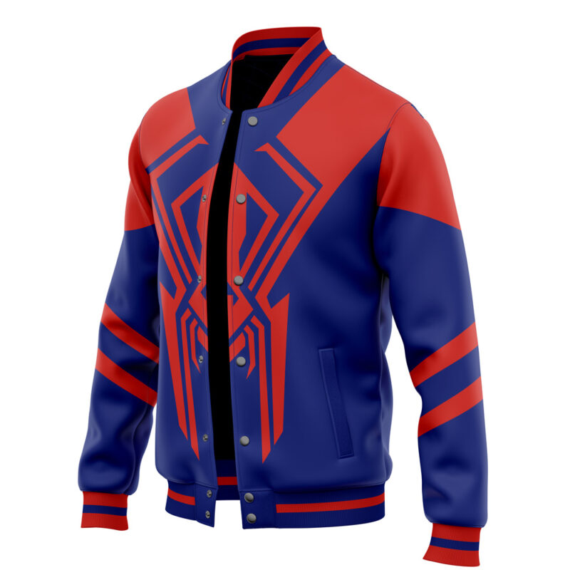 Across The Spider Verse 2099 Spiderman Marvel Varsity Jacket - Image 3