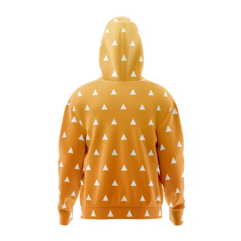 Zenitsu Agatsuma Demon Slayer Full Face Zip Hoodie - Image 2