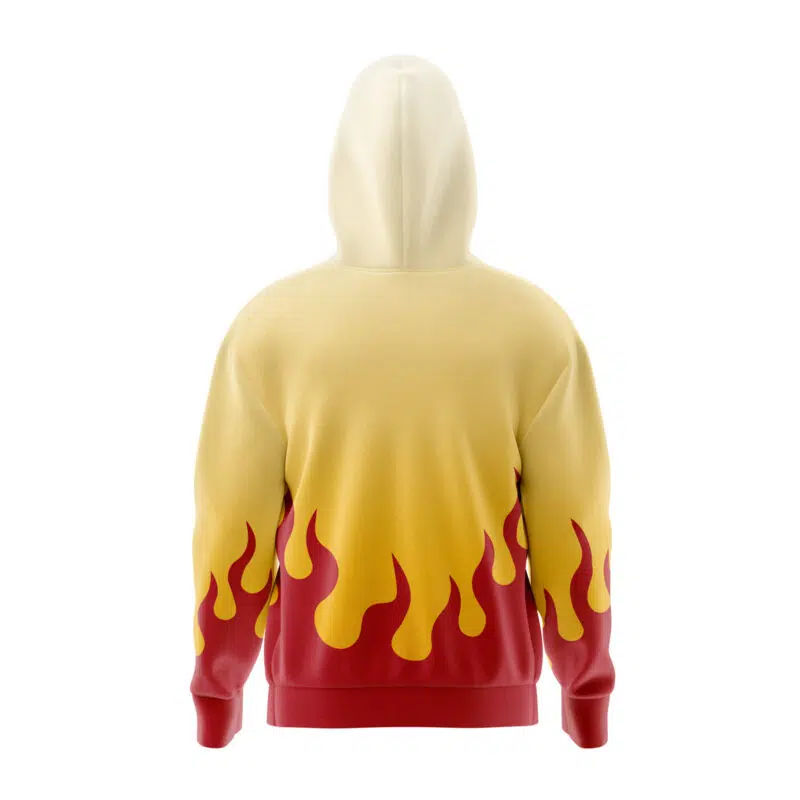 Kyojuro Rengoku Demon Slayer Full Face Zip Hoodie - Image 2