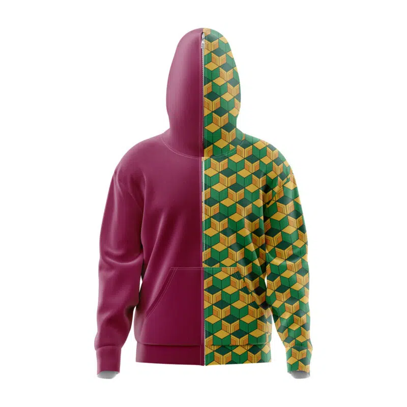 Giyu Tomioka Demon Slayer Full Face Zip Hoodie