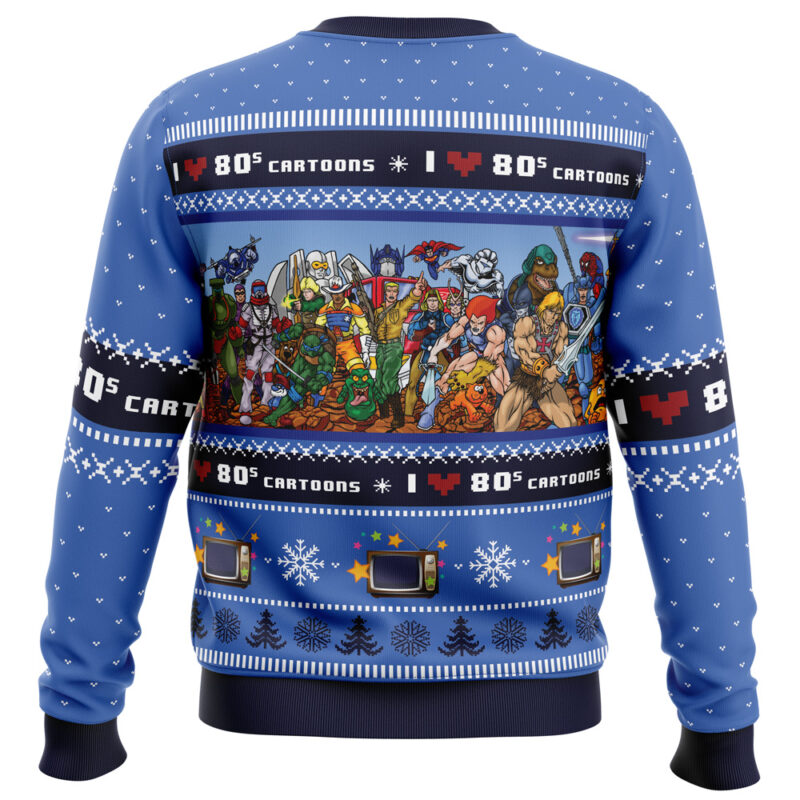 I love the 80s Cartoons Ugly Christmas Sweater - Image 2
