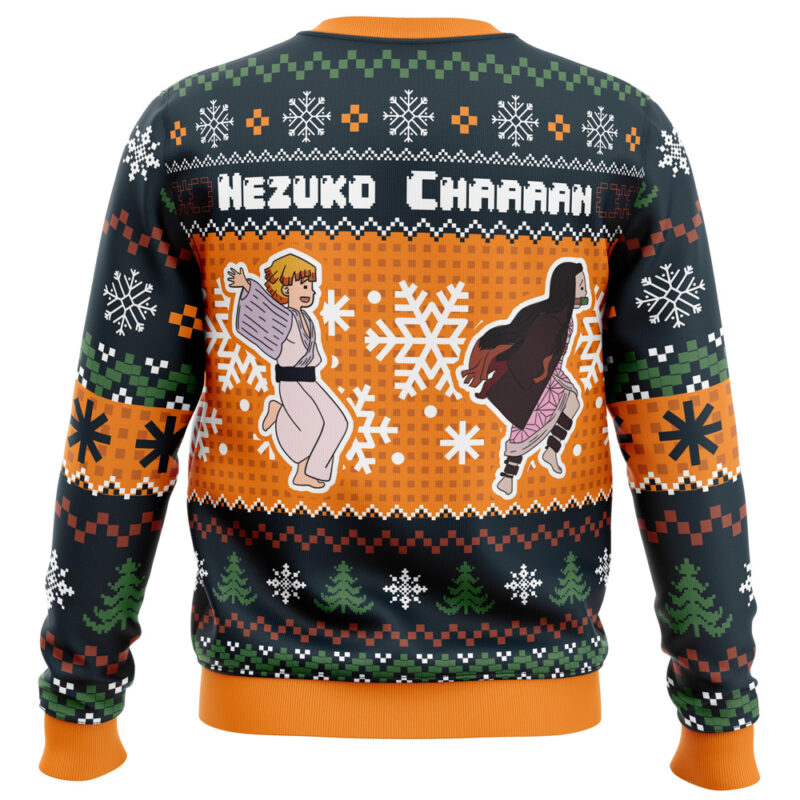 Nezuko Chaaaan Demon Slayer Ugly Christmas Sweater - Image 2