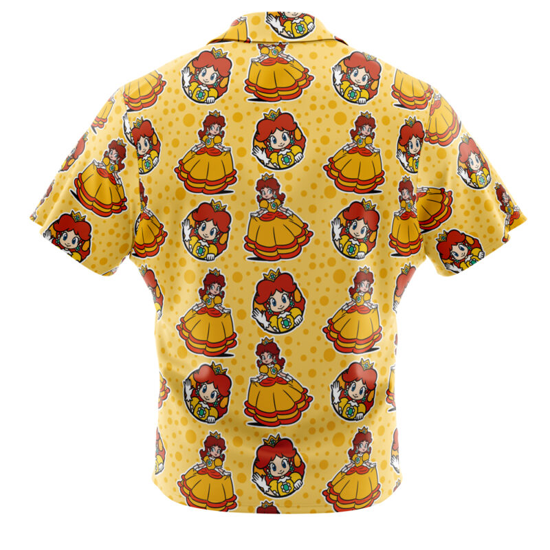 Princess Daisy Super Mario Bros Button Up Hawaiian Shirt - Image 2