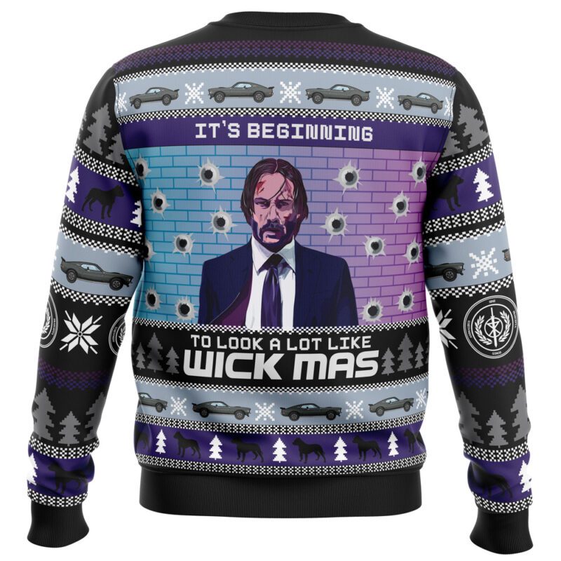 Wick-Mas John Wick Ugly Christmas Sweater - Image 2