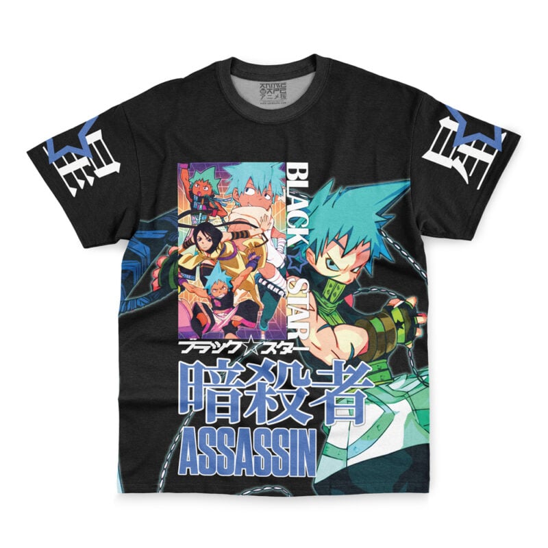 Black Star Soul Eater Streetwear T-Shirt - Image 2