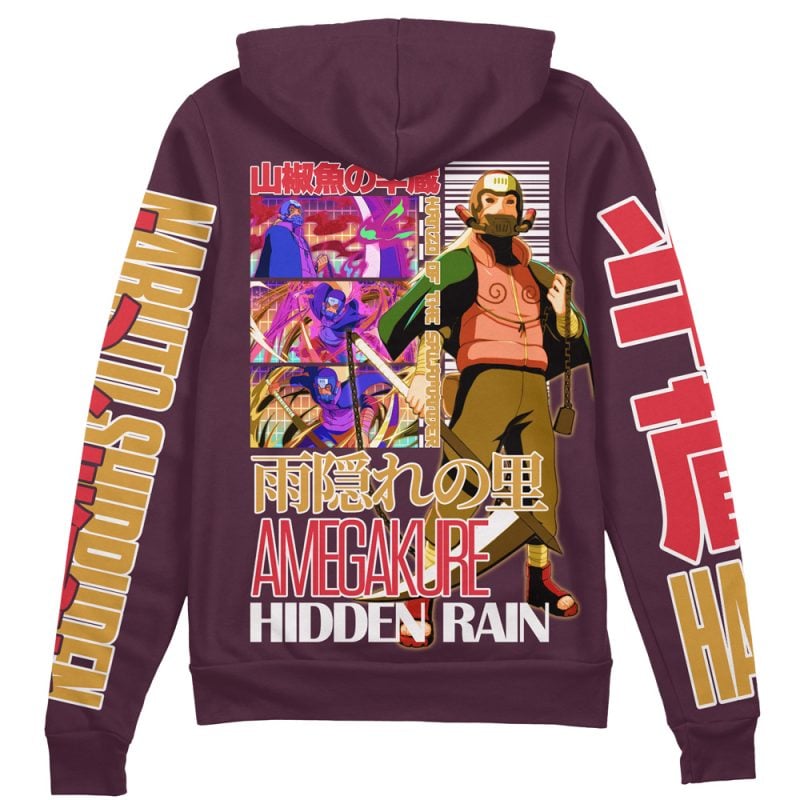 Hanzo of the Salamander Naruto Streetwear Zip Hoodie Jacket