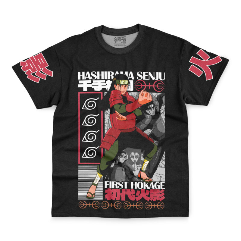 Hashirama Senju Shippuden Streetwear T-Shirt - Image 2